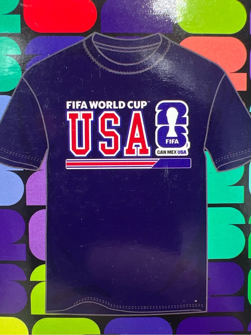 Fifa World Cup 2026 Team USA SS T-Shirt, 100% Cotton. Navy Blue, Red. Men's Sz M